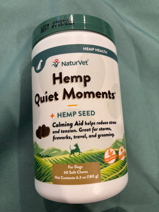 NaturVet Hemp Quiet Moments Soft Dog Chews