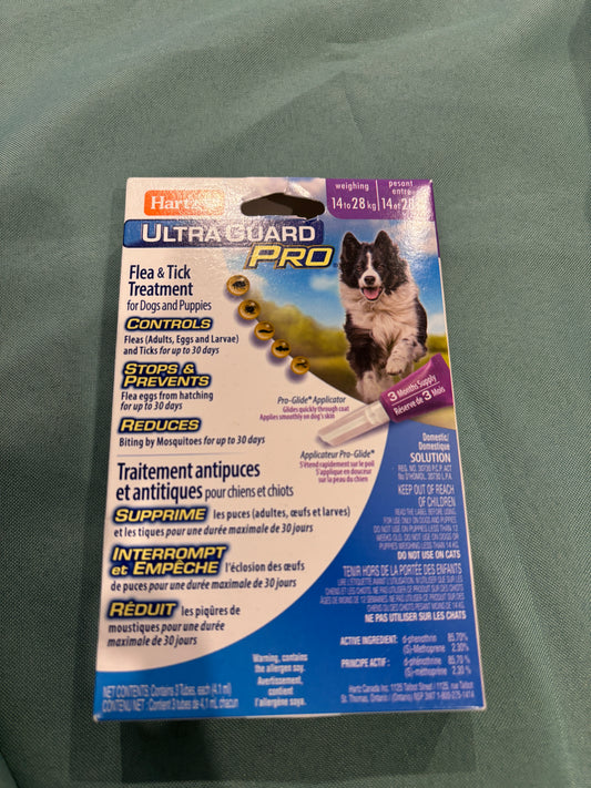 UltraGuard Pro Topical Flea & Tick Prevention for Dogs and Puppies - 14-28, 3 Monthly Treatments