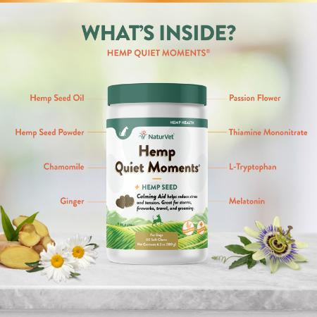 NaturVet Hemp Quiet Moments Soft Dog Chews